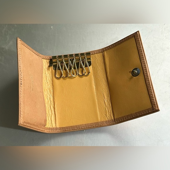 Vintage PIERRE CARDIN Leather Key Holder Wallet w/ Original Box & Documents Gift - Picture 3 of 9